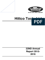 Hittco Tools Annual Report 2015-2016