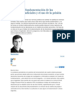 El Deber de Fundamentación de Las Decisiones Judiciales y El Uso de La Prisión Preventiva