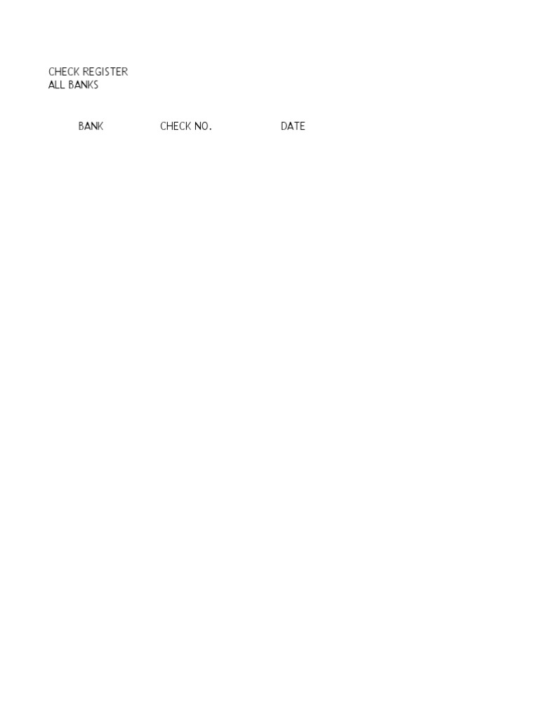 Free Check Register Template | PDF
