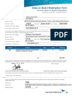 SALES ON BOARD REDEMPTION Form