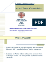 Power and Torque Characteristics - Shubham Benara