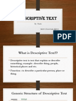 DESCRIPTIVE TEXT PPT