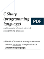 C Sharp (Programming Language) - Simple English Wikipedia, The Free Encyclopedia PDF