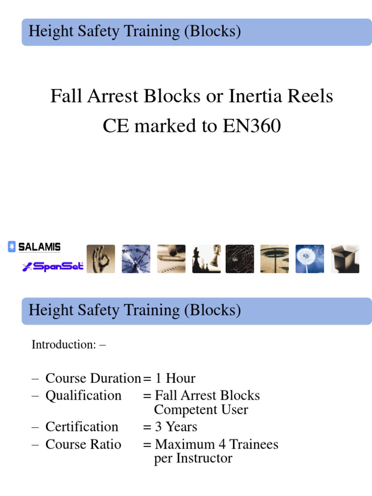 Fall Arrest Block Safety Training Guide | PDF