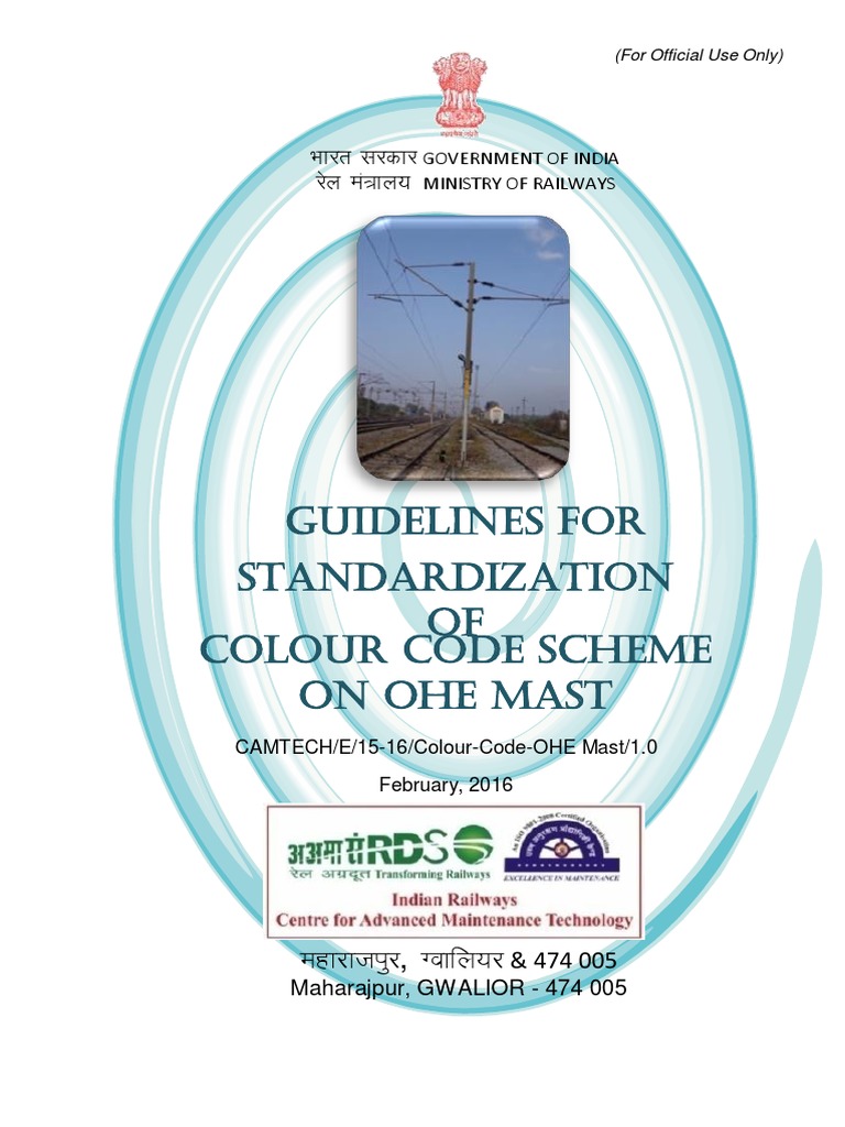 Guidelines For Standardization of Colour Code Scheme On OHE Mas PDF