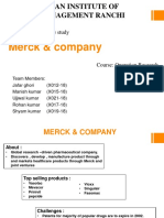 Case - Merck and Company Solution
