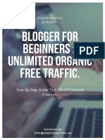 Blogger For Beginners: Unlimited Organic Free Traffic For You!