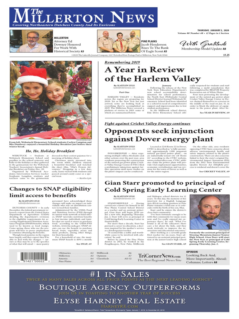 The Millerton News January 2, 2020 PDF Supplemental Nutrition Assistance Program