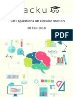 CAT Questions on circular motion speed ratios