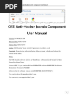 OSE Anti-Hacker Joomla Component User Manual