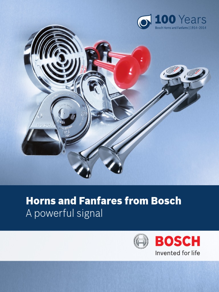 Bosch Horns Fanfares Consumer Brochure Sound Frequency