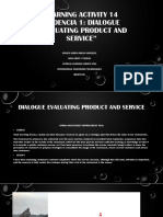 Evidencia 1 Dialogue Evaluating Product and Service