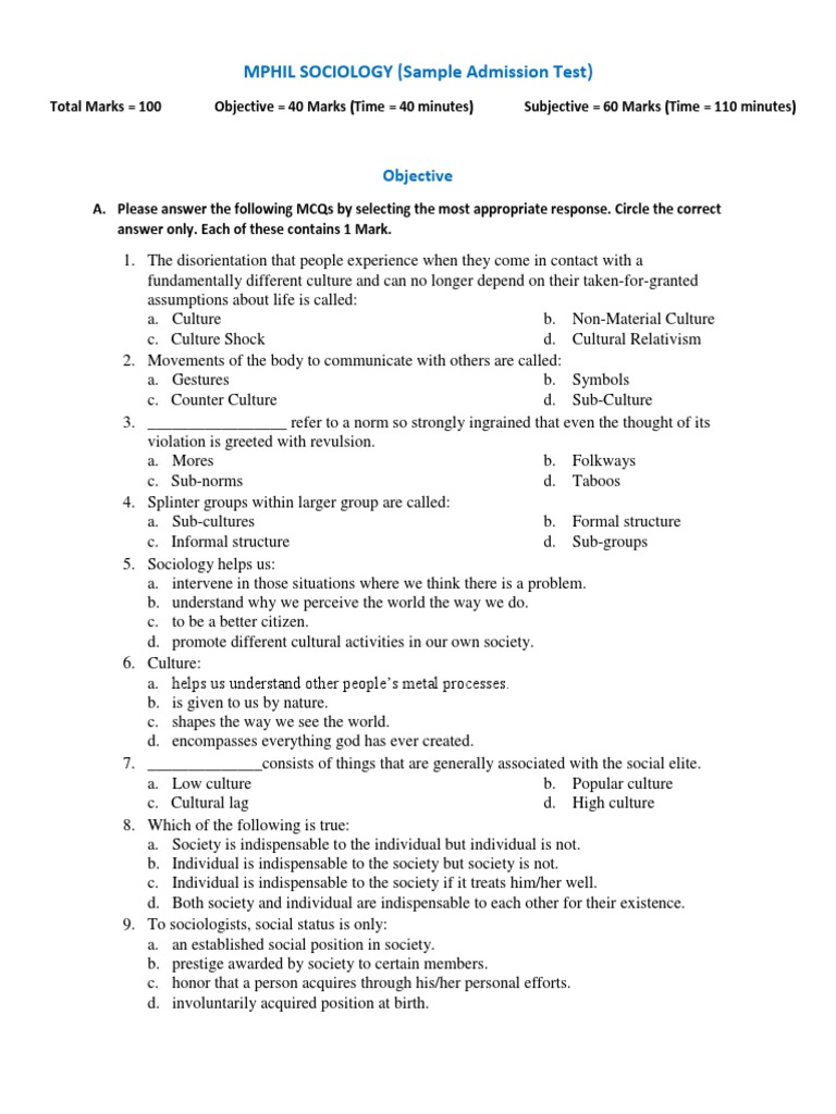 Mphilsociology PDF Cohort Study Sociology