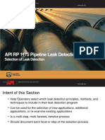 API RP 1175 Selection of Leak Detection
