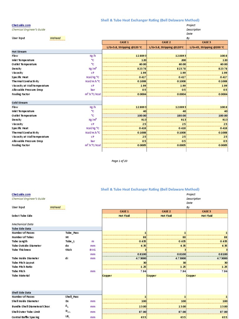 Heat Exchanger Rating PDF Heat Exchanger Viscosity