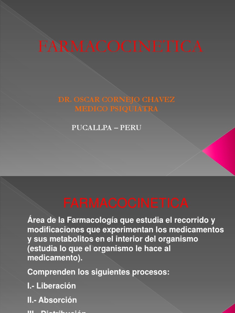 Farmacocinetica Exposicion Pdf Farmacocinética Medicamentos Con