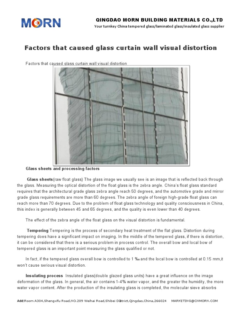 Glass Curtain Wall Distortion Factors | PDF | Glasses | Atmosphere Of Earth
