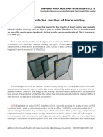 Thermal Insulation Function of Low e Coating