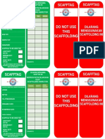 Scaffold inspection record form