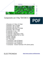 ELECTROINDIA - 3 Channel Audio Amplifier Board With TDA7265 IC PDF