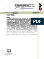 Prevent administrative and financial corruption behaviors by activating the functions of the organizational immunity system