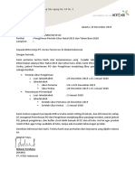 Surat Resmi Libur Natal 2019 Dan Tahun Baru 2020 KTNG PDF