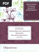 Principles of High Quality Assessment