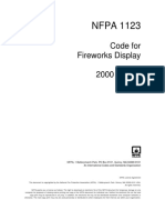 NFPA 1123-Code For Fire Works Display 2000 Edition