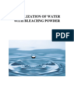 Purification of Water With Bleaching Powder Bleaching Powder