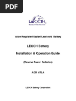 LEOCH DJ Series VRLA Battery Manual