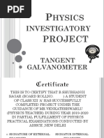 Tangent Galvanometer