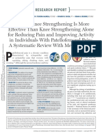 Hip and Knee Strngthening Is More Effective Than Knee Strengthening Alone For Reducing Pain and Improving Activity in Individuals With Patellofemoral Pain