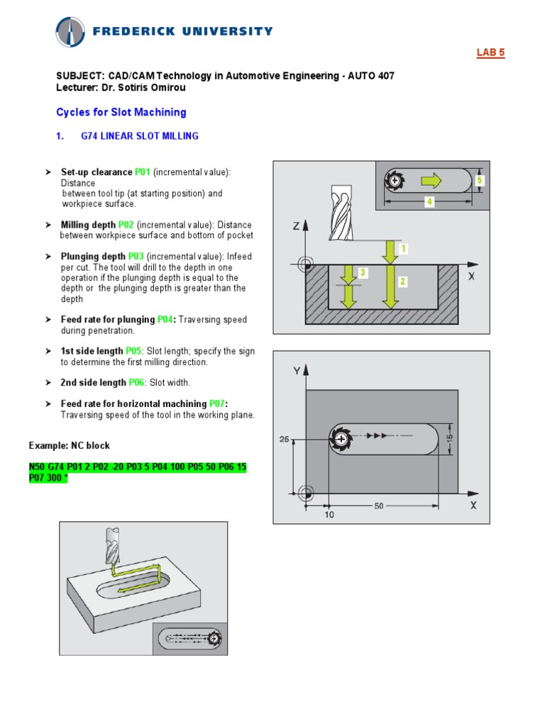 VMC Slot Milling Programming Guide | PDF | Teaching Methods & Materials ...