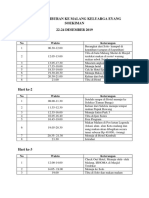 Contoh Rundown Liburan