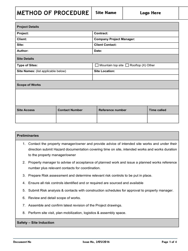 Generic MOP PDF Risk Assessment Risk
