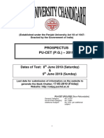 Pu Cet PG Prospectus 2019