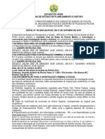 Concurso Polícia Civil Acre agente delegado escrevente