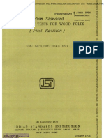 24 Bis Is 1900 1974 (Reaffirmed 2017) Method of Tests For Wood Poles PDF