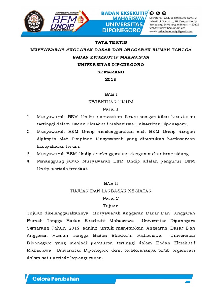 Tata Tertib Sidang Ad Art | PDF