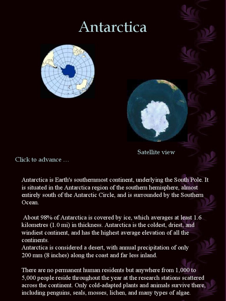 Antarctica: The Coldest Continent Explained | PDF