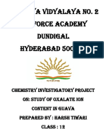 Chemistry Investigatory Project Class 12