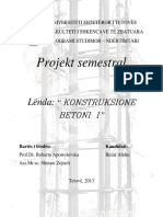 Konstruksione Betoni I Projekt Semestral