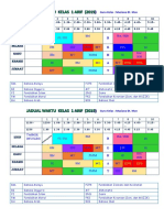 Template Jadual Waktu Kelas