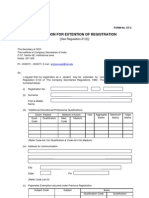 APPLICATION FOR REGISTRATION EXTENSION