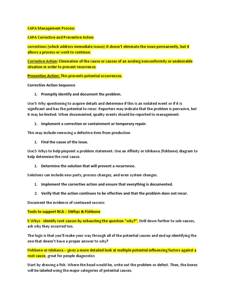 Comprehensive Guide to Establishing an Effective Corrective and ...