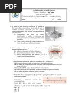 Ficha de Trabalho - Campo Magnético e Campo Eléctrico