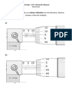 P2 - Exercicios de Micrometro