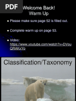 Taxonomy and Classification Update