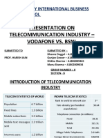 Presentation On Telecommunication Industry - Vodafone vs. BSNL
