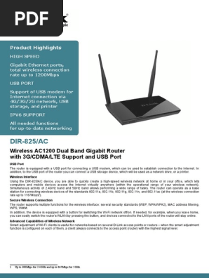 dir 825 print server